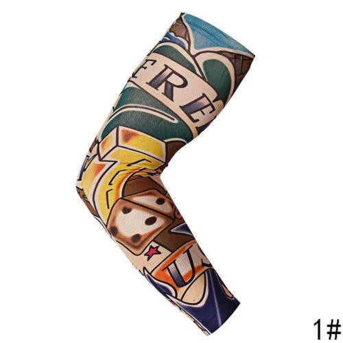 Fake Nylon Temporary Tattoo Sleeve Arm Stockings Tatoo Men Women Sleeve