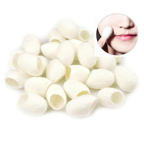 10PCS  Natural Silkworm Cocoons Ball Face Care Facial Cleanser Exfoliating Scrub  Blackhead Remover Peel Off